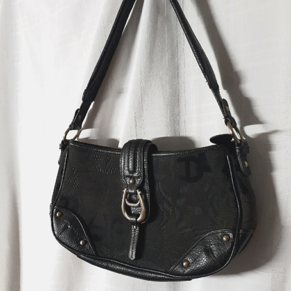 Vintage Etienne AignerJacquard Logo Canvas Structured Shoulderbag - Picture 2 of 7